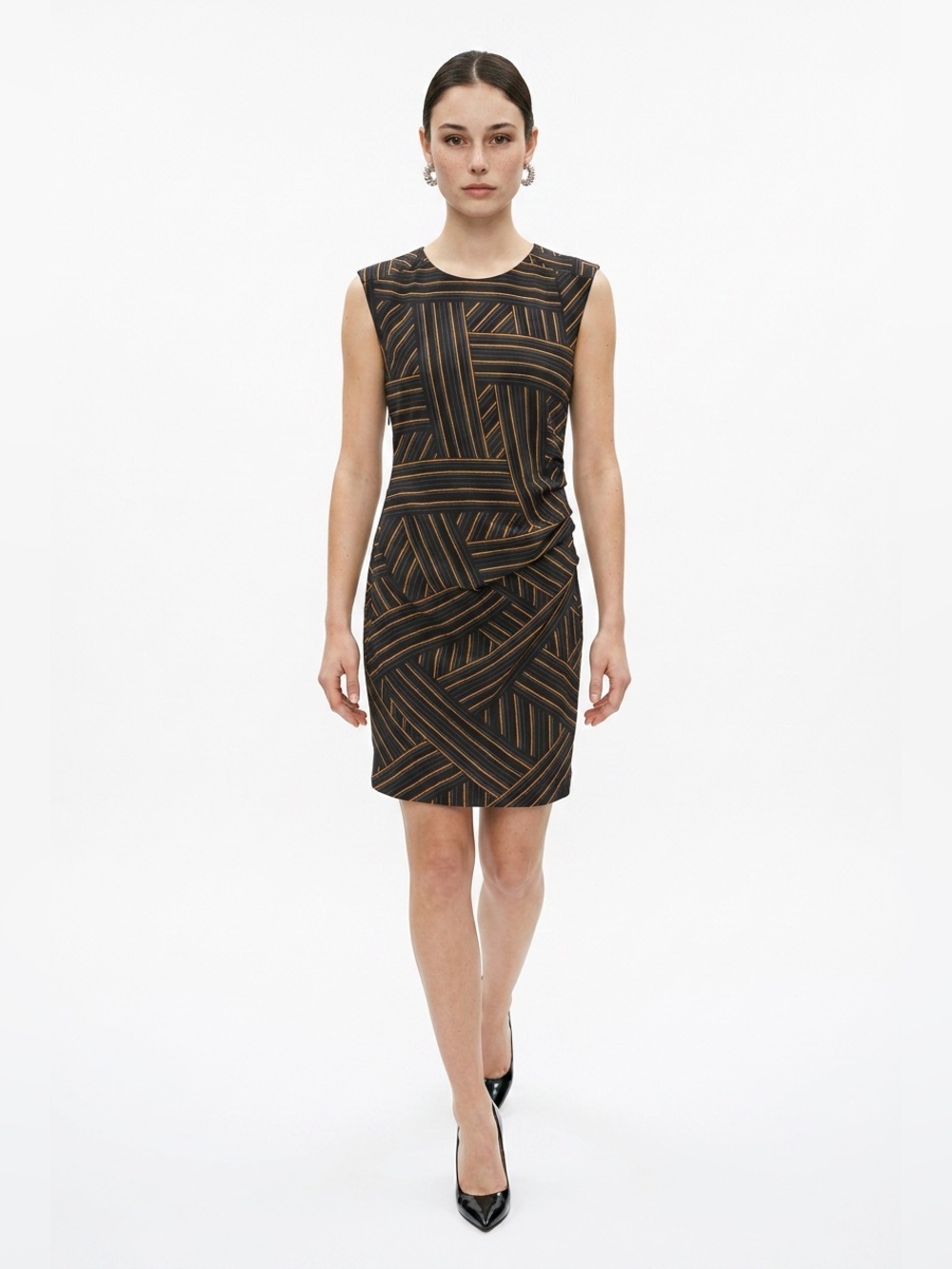 Kaffe knit dress with side ruching